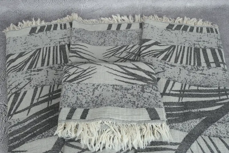 Luxury Turkish beach towel with fringe, Baby Boy Gift, Cotton towel, Gift For Him, Bridal Shower Favors, 78x38 Cotton Floral Design Towel, Gym Towel - 5