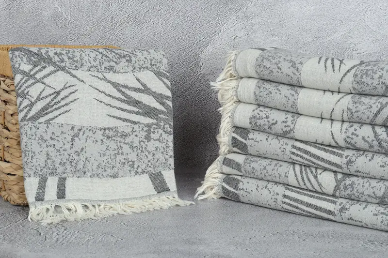 Luxury Turkish beach towel with fringe, Baby Boy Gift, Cotton towel, Gift For Him, Bridal Shower Favors, 78x38 Cotton Floral Design Towel, Gym Towel - 4