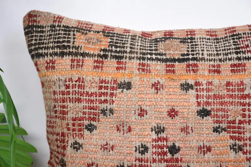 16x16 Red Cushion Cover, Boho Pillow Sham Cover, Pillow Sham, Turkish Kilim Pillow, Luxury Pillow Cover, Chair Cushion Cover, Home Decor Pillow - 2