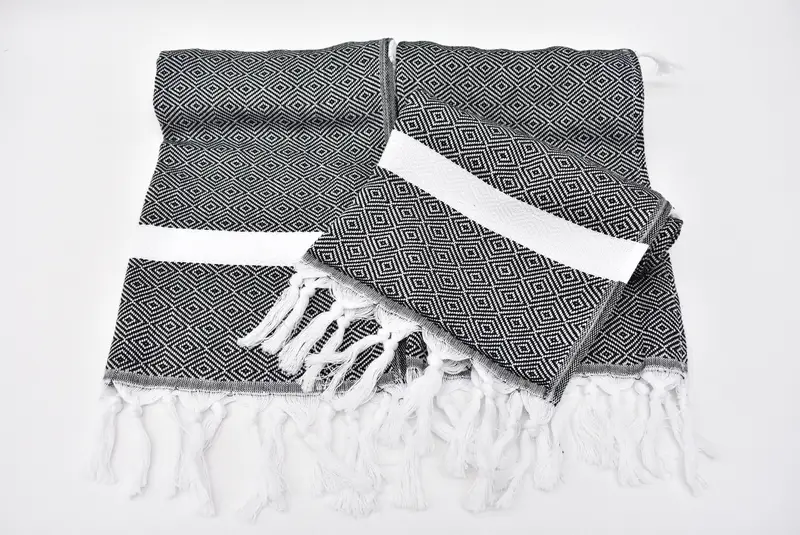 Holiday Towel, Boyfriend Gift, Turkish Towel Hand Towel, Kitchen Towel, 40x18 Cotton Diamond Towel, Small Bath Towels, Gift For The Home, Spa Gift - 5