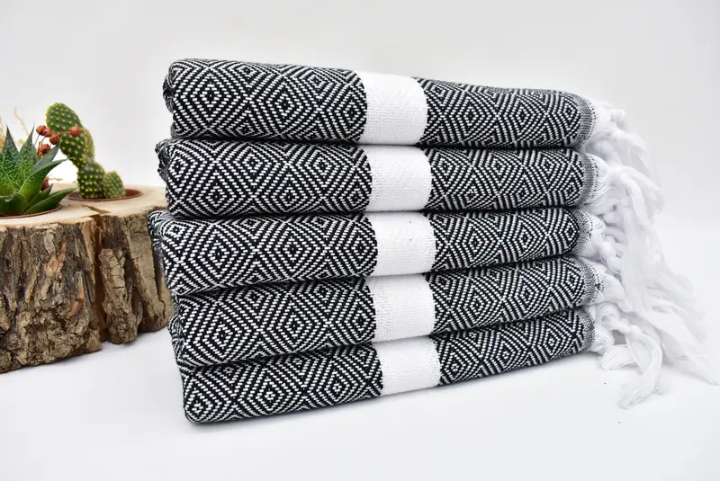 Holiday Towel, Boyfriend Gift, Turkish Towel Hand Towel, Kitchen Towel, 40x18 Cotton Diamond Towel, Small Bath Towels, Gift For The Home, Spa Gift - 2