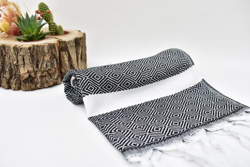 Holiday Towel, Boyfriend Gift, Turkish Towel Hand Towel, Kitchen Towel, 40x18 Cotton Diamond Towel, Small Bath Towels, Gift For The Home, Spa Gift - 7