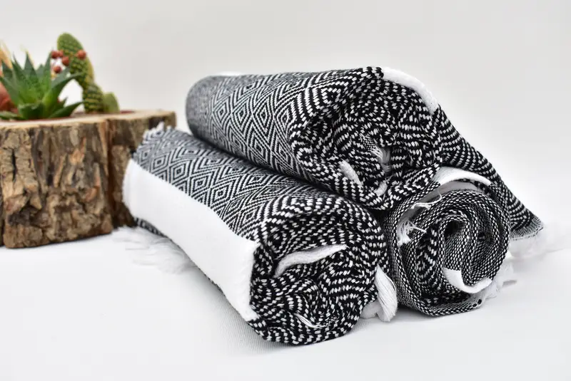 Holiday Towel, Boyfriend Gift, Turkish Towel Hand Towel, Kitchen Towel, 40x18 Cotton Diamond Towel, Small Bath Towels, Gift For The Home, Spa Gift - 6