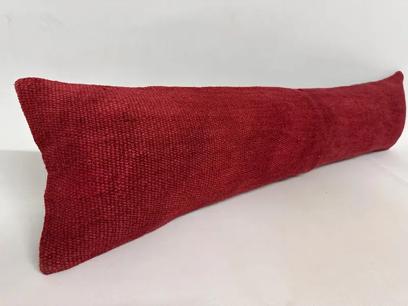 Kilim Pillow, 12x48 Red Pillow Cover, Customized Pillow Case, Pillow for Sofa, Pillow, Bench Pillow Case, Vintage Pillow - 2