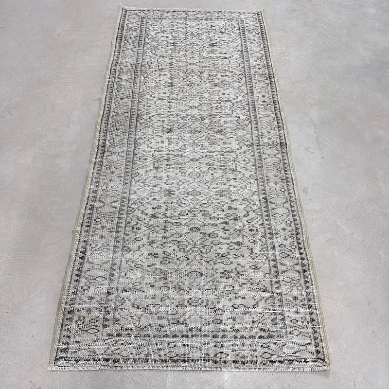 Alfombra de cuadros verdes, decoración elegante de 2,9x6,5 pies