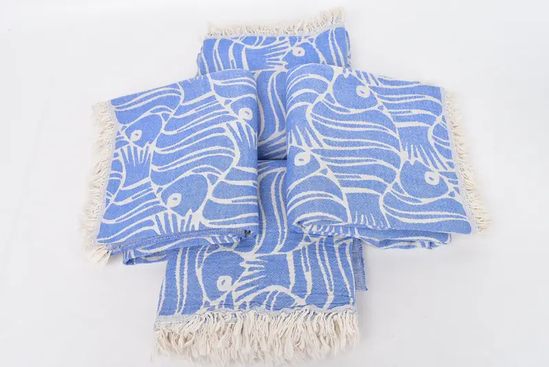 Luxury towel, Best Friend Gift, Unique Gift, Gym Towel, Custom Wedding Gift, Custom Name Towel, Friends Beach Towel, 70x36 Cotton Fish Design Towel - 7