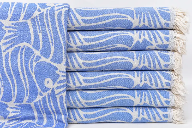 Luxury towel, Best Friend Gift, Unique Gift, Gym Towel, Custom Wedding Gift, Custom Name Towel, Friends Beach Towel, 70x36 Cotton Fish Design Towel - 2