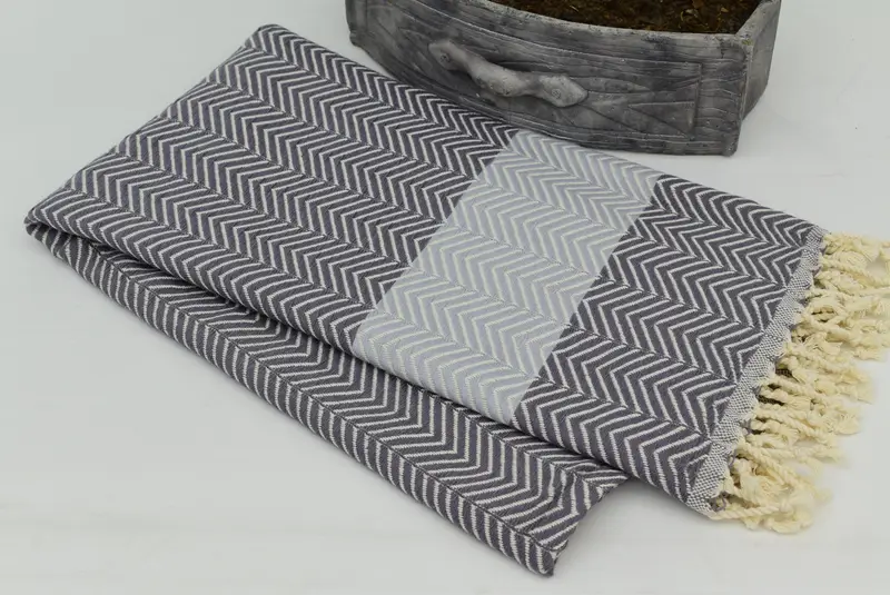Valentines Day Gift Idea, 70x40 Cotton Zig zag Towel, Cotton towel, Turkish Towel Beach, Lightweight Turkish towel, Bachelorette Party Items - 4