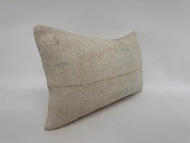 Kilim Pillow, Boho Pillow, Pillow Cover, Outdoor Bolster Cushion, 12x20 White Cushion, Tapestry Pillow Sham, Antique Pillows - 3