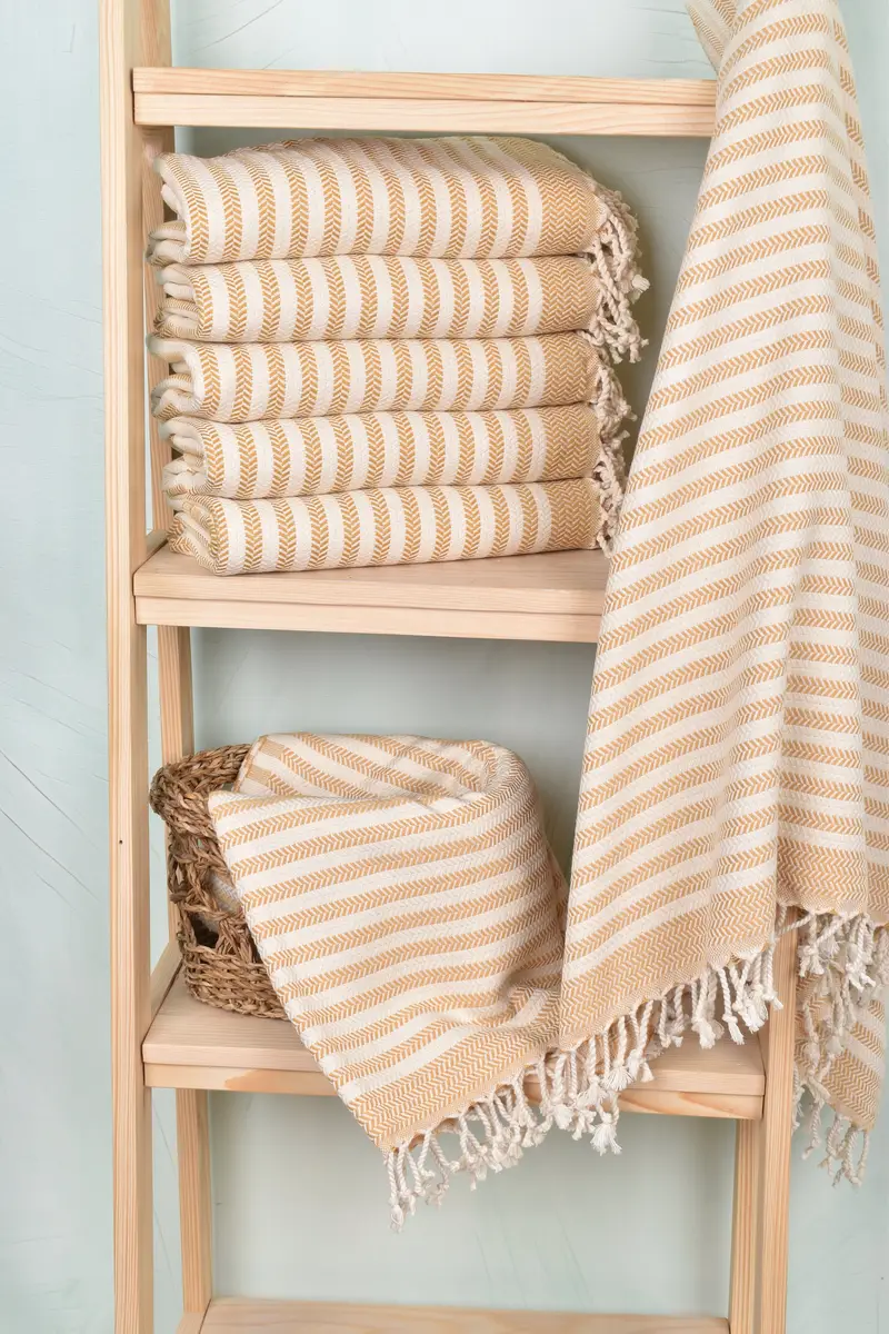 Monogrammed Beach Towel, Bachelorette Party Gifts, Wedding Gift For Bride, Spa Towel, Fouta towel, Towel With Name, 70x40 Cotton Chevron Towel - 3