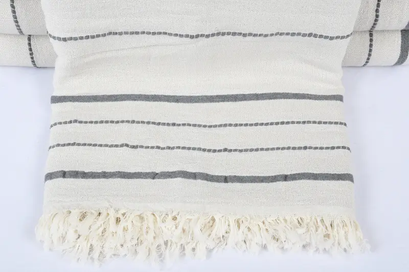 100x80 Cotton Striped Towel, Organic Throw, Bachelorette Party Favors, Monogram Beach Blanket, Personalised Gift, Boho Throw Blankets, Throw Blanket - 2