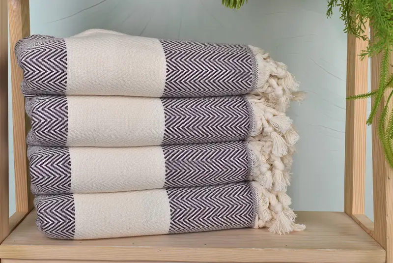 Personalized Turkish Towel, Herringbone Towel, 40x71 Inches