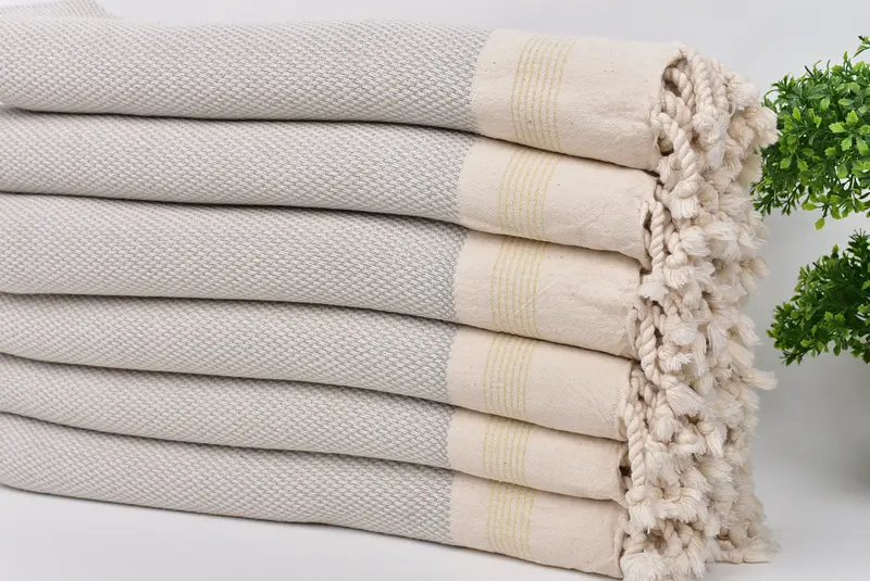 Turkish bath towel, Fouta towel, Fringed Turkish towel for poolside, Beach Towel Gift, Gift Towel, 68x40 Cotton Striped Towel, Custom Bath Towel - 3