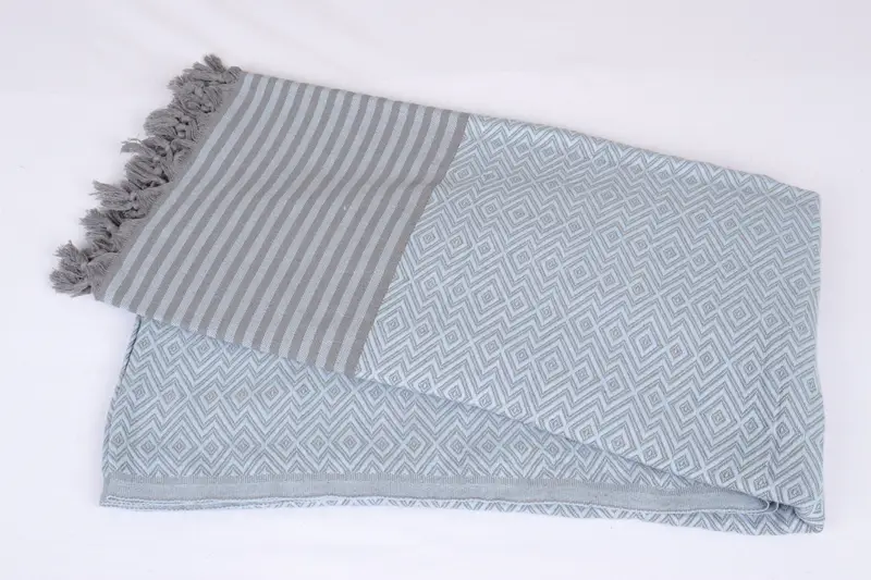 Decorative Bedspread, Throw Blanket, Custom Wedding Gifts, 104x80 Cotton Diamond Towel, Turkish Beach Blanket, Custom Blanket, Bedspread Quenn - 8
