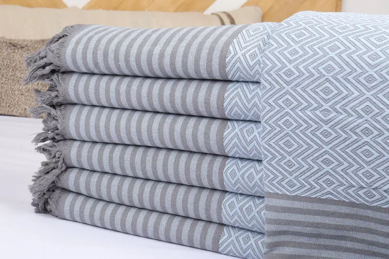 Decorative Bedspread, Throw Blanket, Custom Wedding Gifts, 104x80 Cotton Diamond Towel, Turkish Beach Blanket, Custom Blanket, Bedspread Quenn - 3