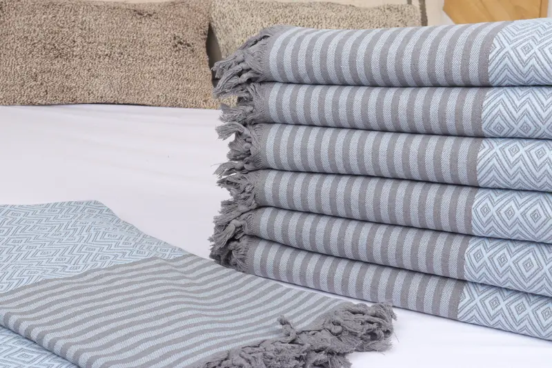 Decorative Bedspread, Throw Blanket, Custom Wedding Gifts, 104x80 Cotton Diamond Towel, Turkish Beach Blanket, Custom Blanket, Bedspread Quenn - 4