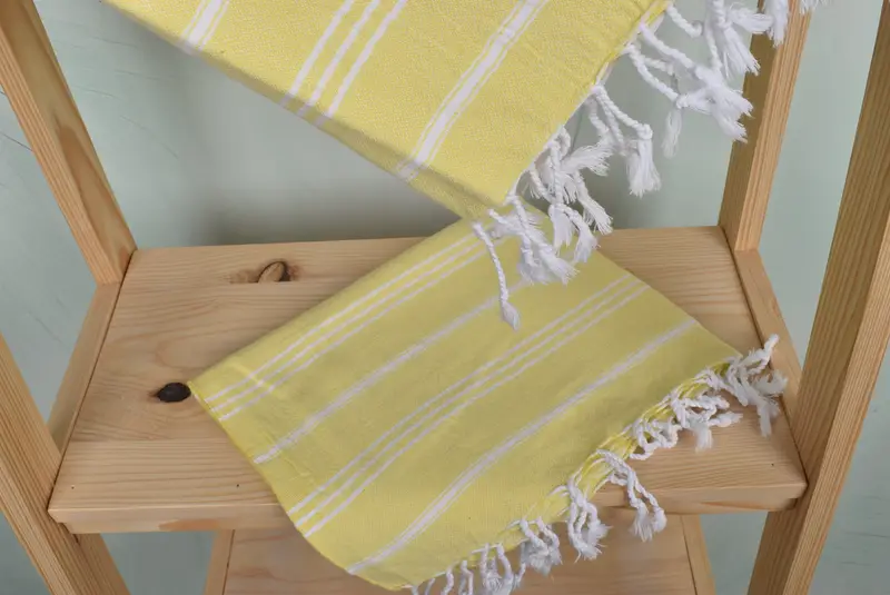 Wedding Gift, Personalized Kitchen Towel, Handmade Gift, Bridesmaid Gifts, House Warming Gift, Turkish Towel Monogram, 40x24 Cotton Striped Towel - 5