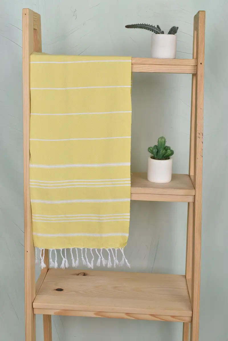 Wedding Gift, Personalized Kitchen Towel, Handmade Gift, Bridesmaid Gifts, House Warming Gift, Turkish Towel Monogram, 40x24 Cotton Striped Towel - 8
