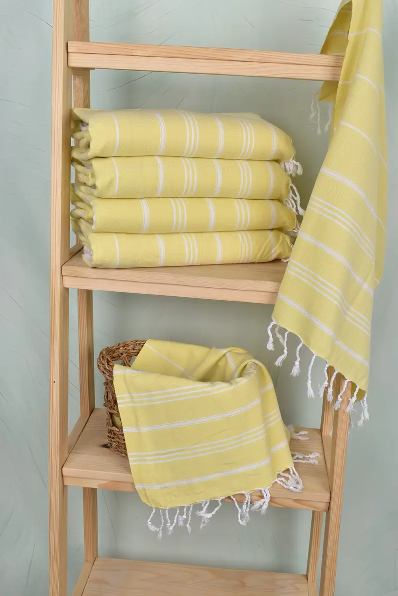 Wedding Gift, Personalized Kitchen Towel, Handmade Gift, Bridesmaid Gifts, House Warming Gift, Turkish Towel Monogram, 40x24 Cotton Striped Towel - 3