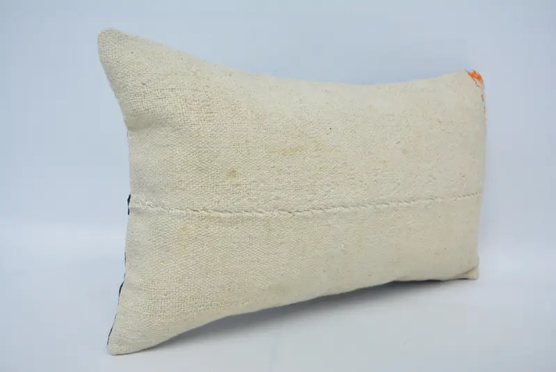 Office Chair Cushion Case, Kilim Pillow, 12x20 Beige Pillow Sham, Throw Kilim Pillow, Handmade Kilim Cushion, Pillow Cover - 3