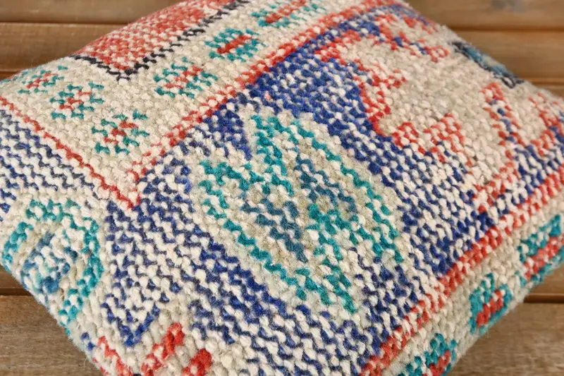 12x12 Blue Cushion, Home Decor Pillow, Pillow Sham, Ethnic Throw Cushion Case, Kilim Cushion Sham, Pillow for Couch, Living Room Throw Cushion Cover - 4