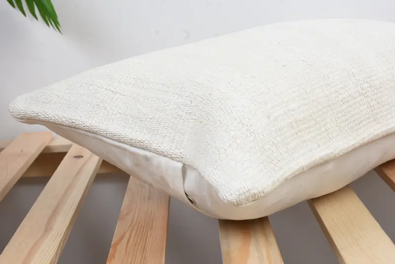 Boho Pillow, 12x20 White Pillow Sham, Home Decor Pillow, Shabby Chic Pillow, Handmade Kilim Cushion, Accent Throw Pillow Cover, Cushion Case - 6