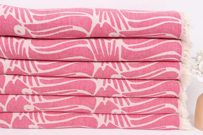 Bachelorette Party Items, Beach Wedding Favor, Turkish Blanket, Unique Gift, Throw Blanket, 70x60 Cotton Fish Design Towel, Custom Wedding Gifts - 3