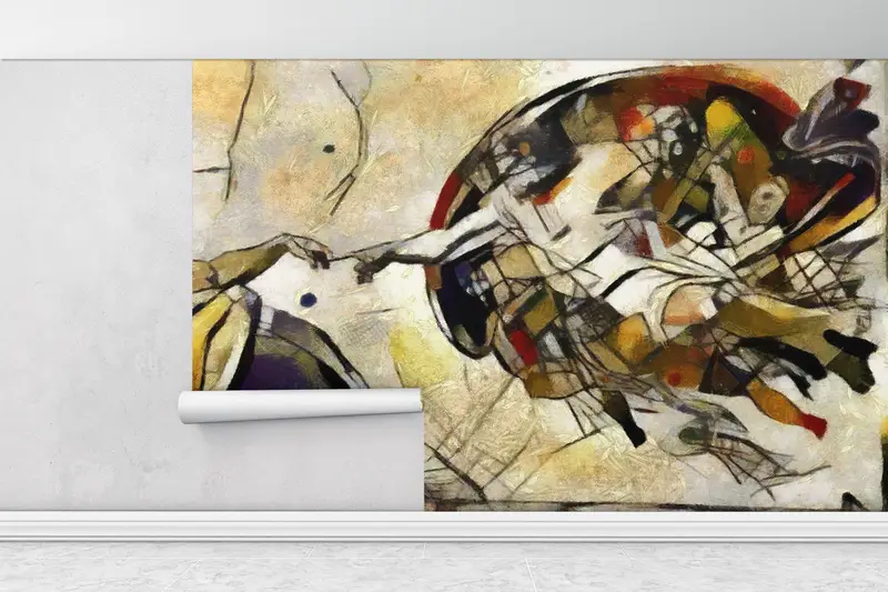 God's Hand Wall Painting, , 3d Wall Paper, Adam Wall Print, Modern Wall Paper, Paper Wall Art, Oil Painting Print, Abstract Wall Painting, - 5