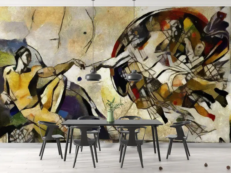 God's Hand Wall Painting, , 3d Wall Paper, Adam Wall Print, Modern Wall Paper, Paper Wall Art, Oil Painting Print, Abstract Wall Painting, - 6