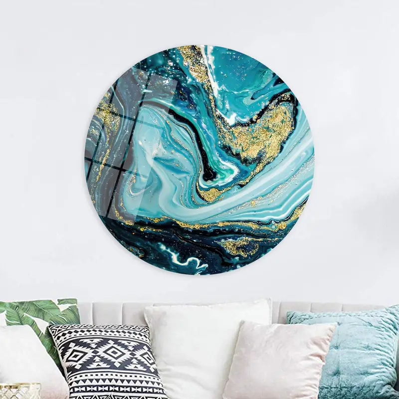 モダンな大理石の抽象キャンバス: エレガントできらめくアート プリント