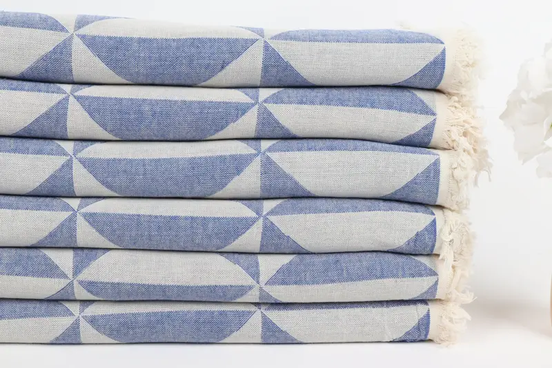 Bridal Gifts, First Wedding Anniversary Gift, Home Decor Gifts, Scarf Towel, Thin towel, 70x40 Cotton Geometric Towel, Bachelorette Party Favors - 4