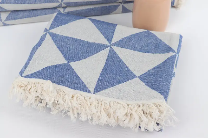 Bridal Gifts, First Wedding Anniversary Gift, Home Decor Gifts, Scarf Towel, Thin towel, 70x40 Cotton Geometric Towel, Bachelorette Party Favors - 6