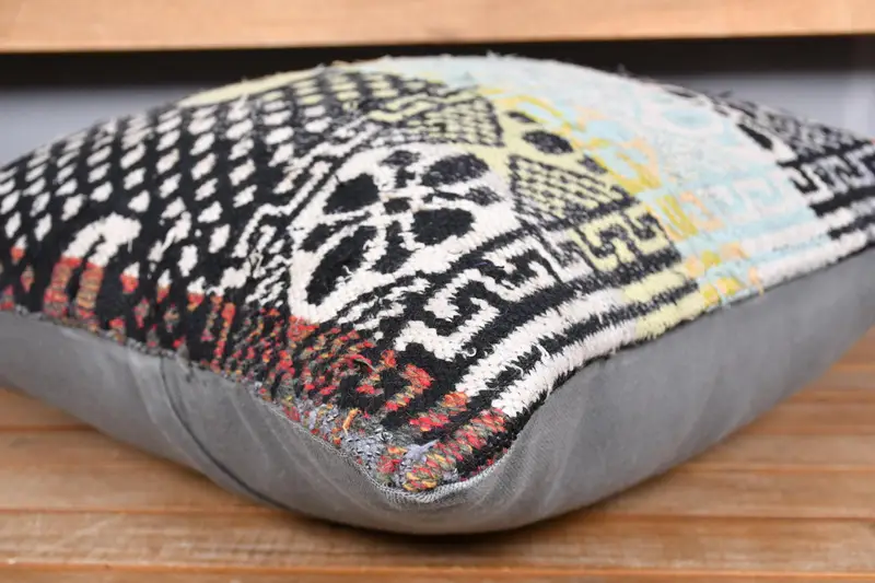 20x20 Green Cushion, Pillow Sham, Knitted Cushion Cover, Kilim Pillow Cover, Kilim Pillow, Southwestern Cushion, Gift Pillow - 3