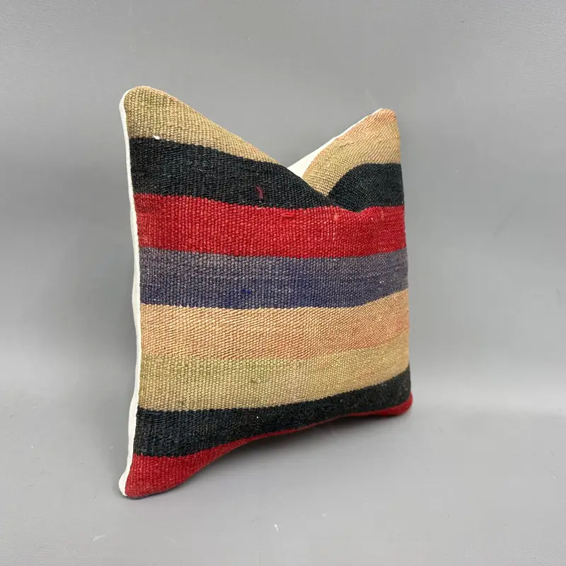 12x12 Blue Pillow Cover, Turkish Bench Pillow Case, Gift Pillow, Kilim Cushion Sham, Ethnic Pillow Cover Cushion Cover, Vintage Pillow, Pillow Case - 2