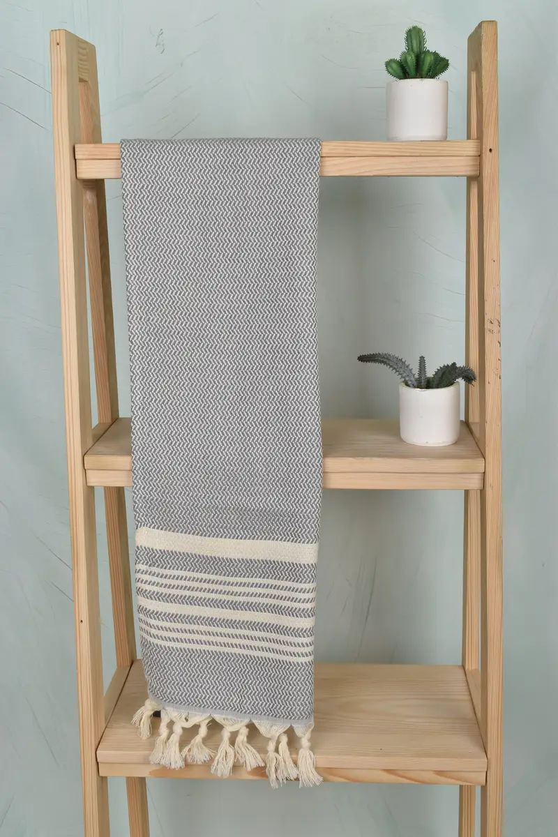 40x18 Cotton Striped Towel, Bathroom Towels, Gift For The Home Decor, Small Bath Towels, Bathroom Hand Towel, Turkish Tea Towel, Embroidery Towel - 8
