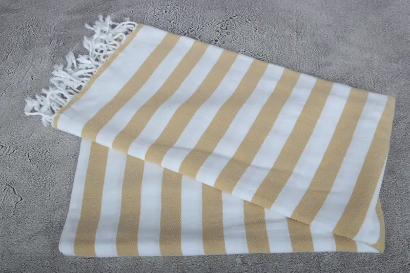 68x36 Cotton Striped Towel, Soft organic Turkish peshtemal for luxury spa use, Peshtemal Towel, Thin towel, Absorbent Turkish towel, Spa Gift - 6