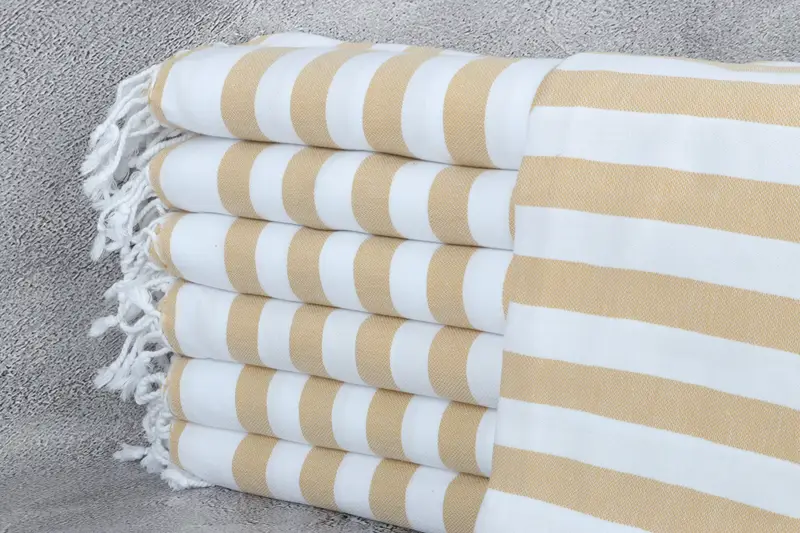 68x36 Cotton Striped Towel, Soft organic Turkish peshtemal for luxury spa use, Peshtemal Towel, Thin towel, Absorbent Turkish towel, Spa Gift - 1