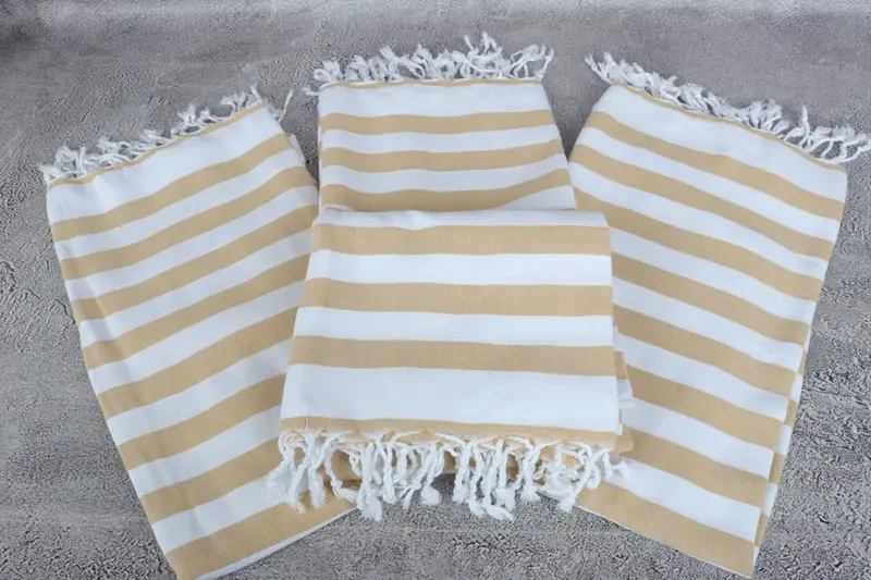 68x36 Cotton Striped Towel, Soft organic Turkish peshtemal for luxury spa use, Peshtemal Towel, Thin towel, Absorbent Turkish towel, Spa Gift - 4