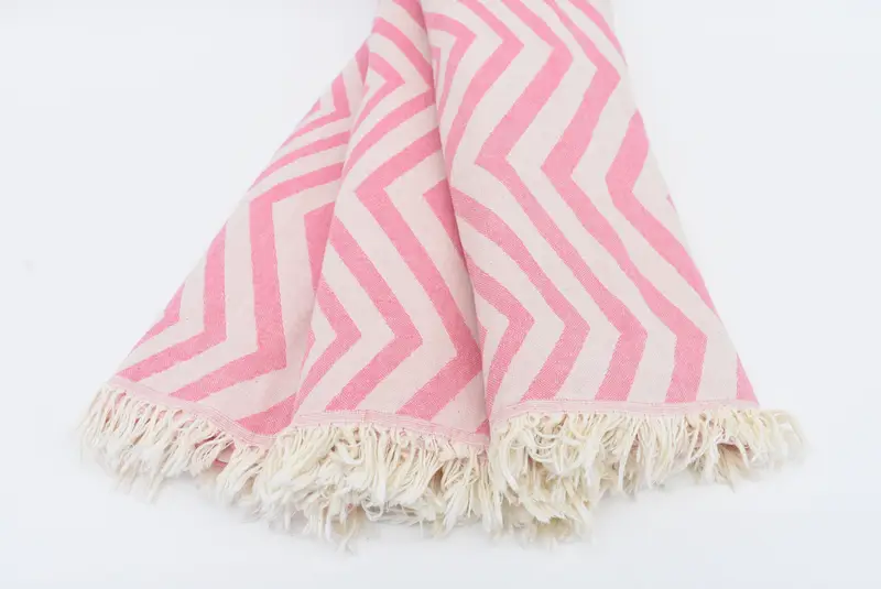 Turkish Towel Beach Towel, 70x40 Cotton Zigzag Design Towel, Bachelor Party Gifts, Gifts For Him, Custom Wedding Gift, Turkish bath towel - 2