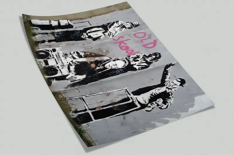 Iconic Banksy Old Skool Grannies, Banksy Old Skool Wall Painting, Abstract Graffiti Wall Art, Graffiti Wall Mural, Street Wall Paper, - 9