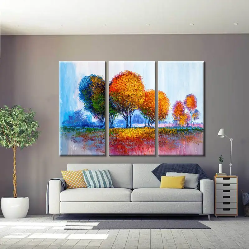 Tree Wall Art, Abstract Wall Decor, Living Room Decor, Autumn Landscape Poster, Modern Wall Decor, Home Decor, Tree Landscape Wall Art, - 5