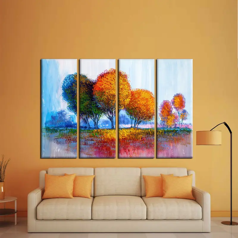 Tree Wall Art, Abstract Wall Decor, Living Room Decor, Autumn Landscape Poster, Modern Wall Decor, Home Decor, Tree Landscape Wall Art, - 6
