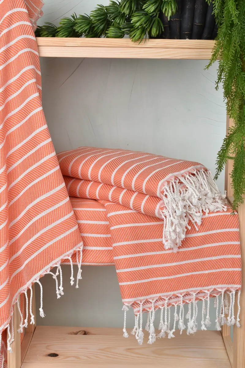 Monogram Turkish Towel, Gym Towel, 70x40 Bamboo Herringbone Towel, Bridal Shower Gift, Travel Towel, Best Friend Christmas Gift, Housewarming Gift - 6