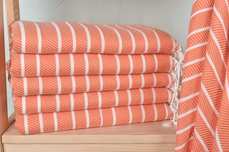 Monogram Turkish Towel, Gym Towel, 70x40 Bamboo Herringbone Towel, Bridal Shower Gift, Travel Towel, Best Friend Christmas Gift, Housewarming Gift - 1