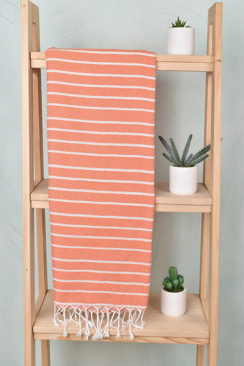 Monogram Turkish Towel, Gym Towel, 70x40 Bamboo Herringbone Towel, Bridal Shower Gift, Travel Towel, Best Friend Christmas Gift, Housewarming Gift - 8