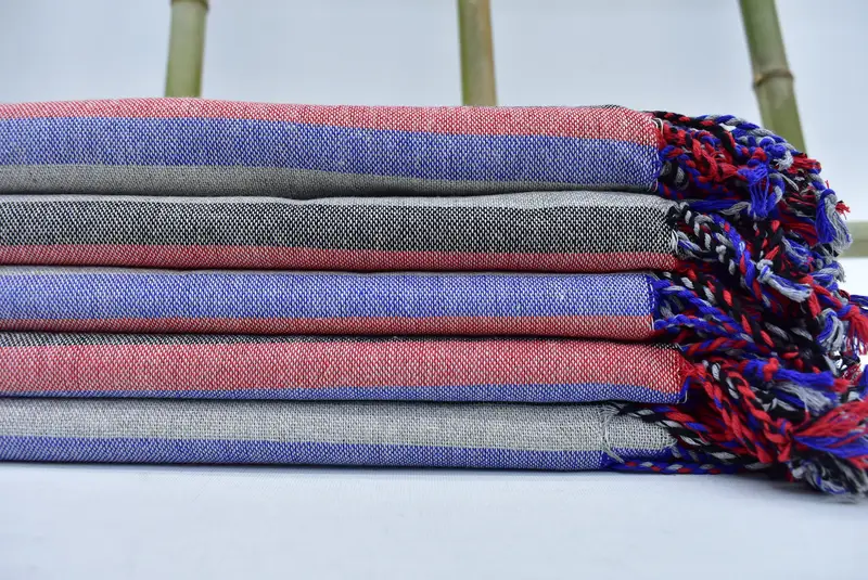 Custom Turkish Towel, Fouta towel, Organic towel, 70x40 Cotton Striped Towel, Custom monogram Turkish beach towel USA, Bathroom Towel, Thin towel - 3