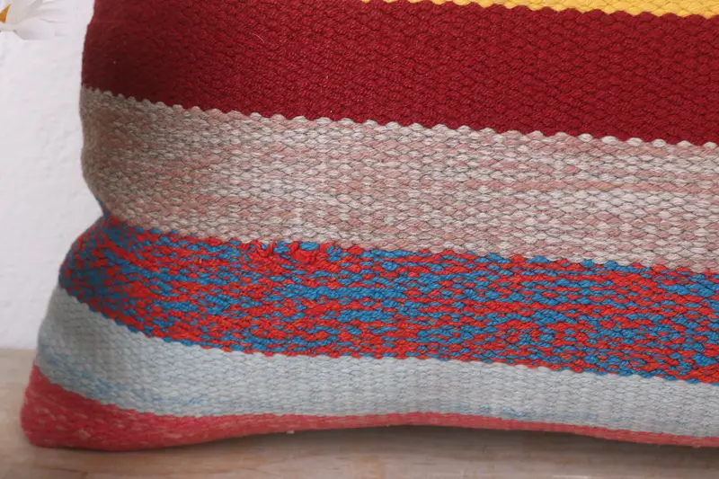 Boho Pillow Sham Cover, Cushion Case, Vintage Cushion, Pillow for Couch, Turkish Pillow, 12x24 Red Pillow Sham, Comfy Throw Pillow Sham - 3