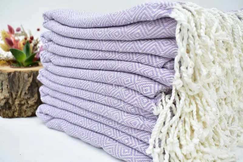 70x38 Cotton Diamond Towel, Spa Gift, Cotton towel, Luxury Turkish beach towel with fringe, Wedding Favors, Summer Towel, Personalized Wedding Gift - 1