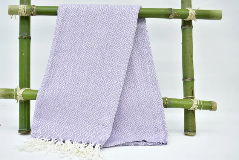 70x38 Cotton Diamond Towel, Spa Gift, Cotton towel, Luxury Turkish beach towel with fringe, Wedding Favors, Summer Towel, Personalized Wedding Gift - 6