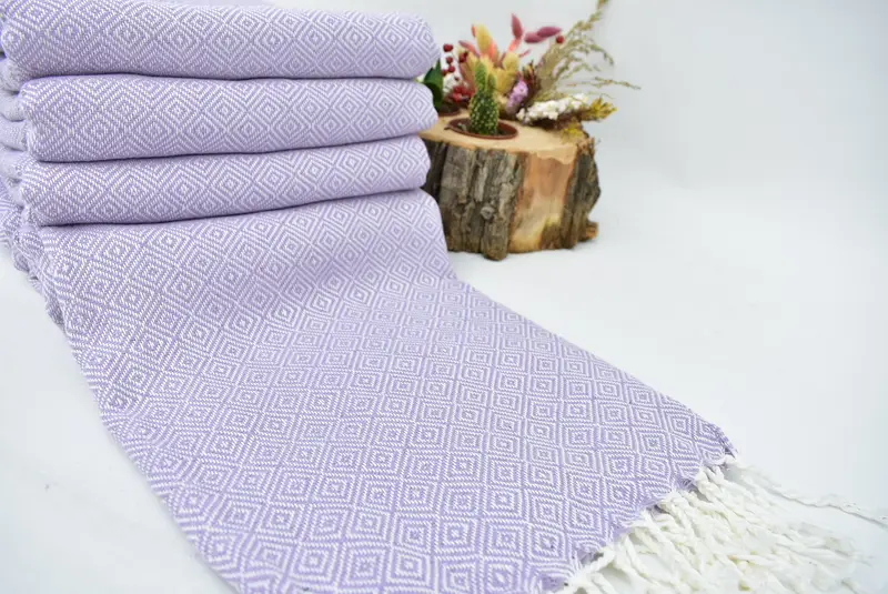 70x38 Cotton Diamond Towel, Spa Gift, Cotton towel, Luxury Turkish beach towel with fringe, Wedding Favors, Summer Towel, Personalized Wedding Gift - 2